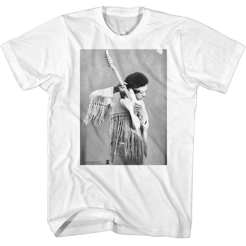 Jimi Hendrix Listen To Guitar White T Shirt